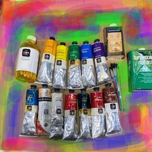 Vtg Large Oil Tubes Huge Lot